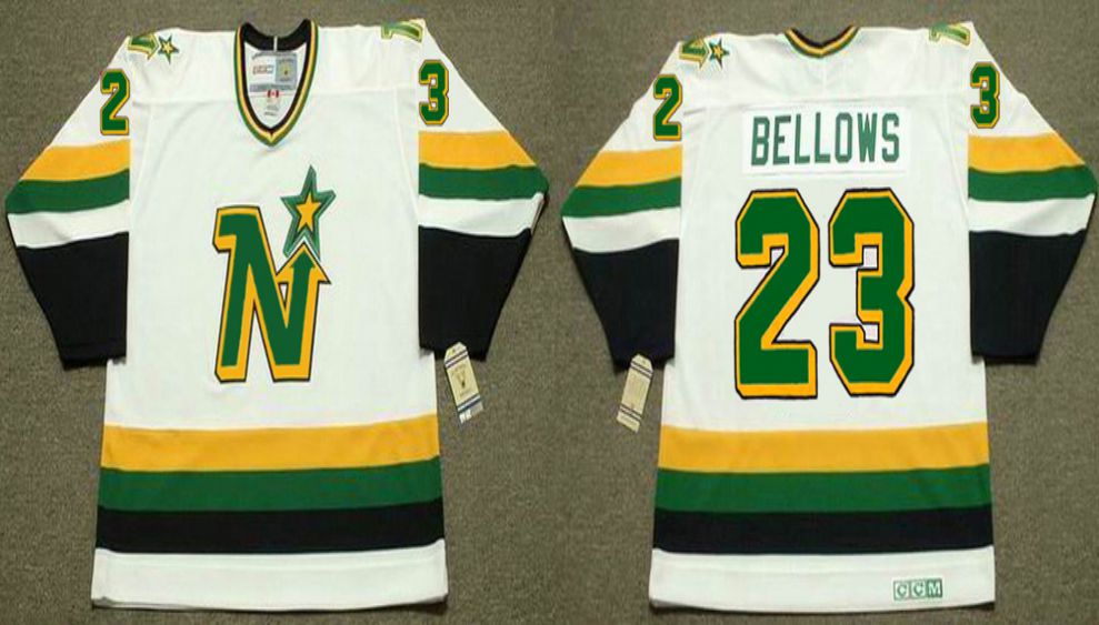 2019 Men Dallas Stars #23 Bellows White CCM NHL jerseys->dallas stars->NHL Jersey